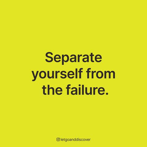 A failure is an event, just something that happened. It’s not YOU.       It’s just something that didn’t got as planned, expected, etc.        Your relationship to failure has EVERYTHING to do with your success. If you make it this big deal and bad thing then you will forever play a small game in life, unwillingly to take risks because you are scared you might fail. REFRAME: failure just shows you an area that you are still growing and developing in OR it’s an area of life that you need support Medical School Essentials, Small Games, Done With You, Take Risks, School Essentials, Medical School, Big Deal, Fails, Psychology