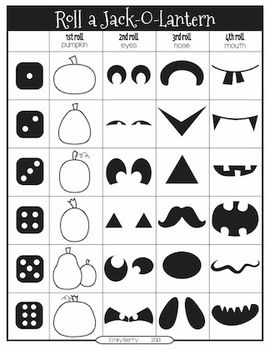 Roll A Jack-O-Lantern Halloween Dice Game by Emily Glass | TpT Roll And Draw Halloween, Halloween Dice Game, Halloween Door Decoration Ideas, Halloween Paper Decorations, Dice Drawing, Fun Halloween Decorations, Halloween Door Decoration, Door Decoration Ideas, Halloween Classroom