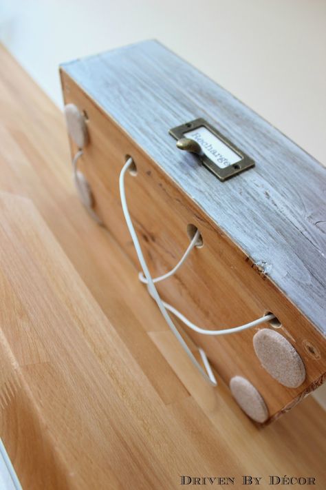 Family Charging Station, Charging Station Ideas, Hide Cable Box, Charging Station Organizer, Driven By Decor, Diy Desk Decor, Electronics Storage, Charging Stations, Tv Stand Console