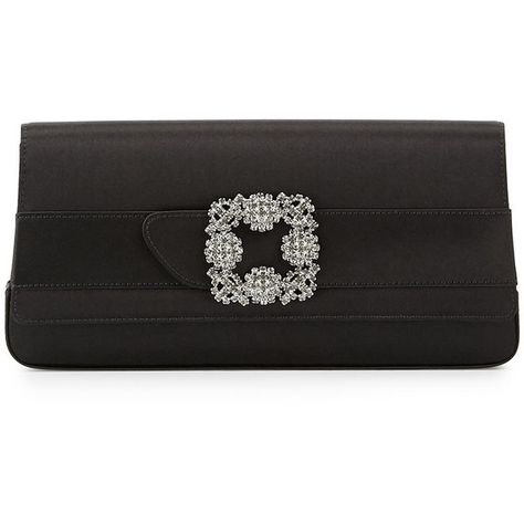 Manolo Blahnik Gothisi Satin Buckle Clutch Bag (£1,280) ❤ liked on Polyvore featuring bags, handbags, clutches, black, handbags clutches, zipper flap purse, man bag, flap handbags, satin clutches and zipper handbag Manolo Blahnik Clutch, Designer Things, Crystal Purse, Satin Clutch, Fame Dr, Black Handbags, Clutch Handbag, Manolo Blahnik, Continental Wallet