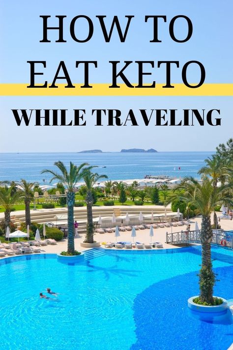 Are you planning a trip while on a low carb or keto diet? Never fear! These 6 tips for How to Eat Keto While Traveling will help you stay on track. Vacation Meal Planning, Pool Images, Vacation Meals, Health And Fitness Magazine, Ketogenic Diet Meal Plan, Thm Recipes, Stay On Track, Planning A Trip, Diet Meal Plans