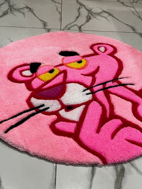 Miffy Rug, Abstract Tufted Rug, Fun Rugs, Tufting Rugs, Custom Carpet Design, Tufting Diy, Bear Rug, Funky Rugs, Graphic Rug