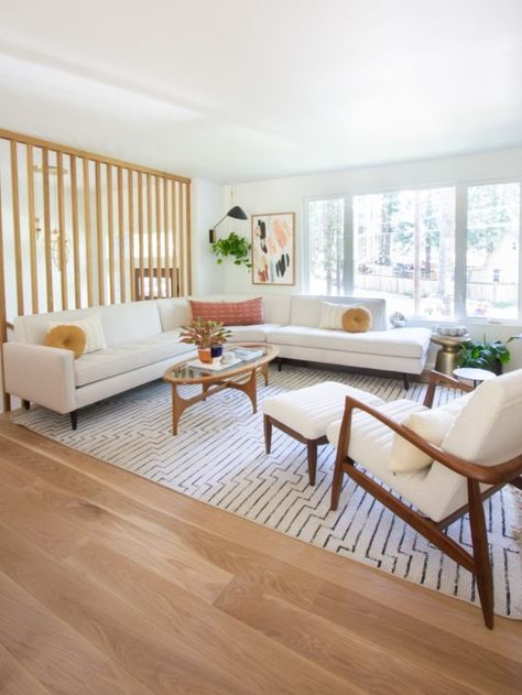 Riverside Renovation: Crafting a Contemporary Oasis with Carlisle Wide Plank Floors - Carlisle Wide Plank Floors Plant Calathea, Vintage Plants, World Inspiration, Style Fireplace, Split Foyer, Sofa Room, Kentia Palm, Color My World, Fireplace Art