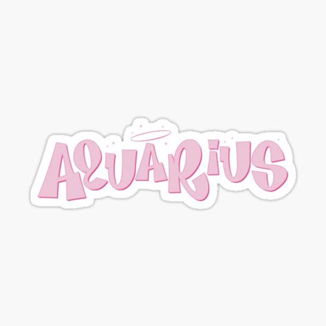 Millions of unique designs by independent artists. Find your thing. Aquarius Bratz, Aquarius Wallpaper, Macbook Cover Stickers, Aquarius Sticker, High Stickers, Aquarius Aesthetic, Makeup Stickers, Sticker Design Inspiration, Snapchat Stickers