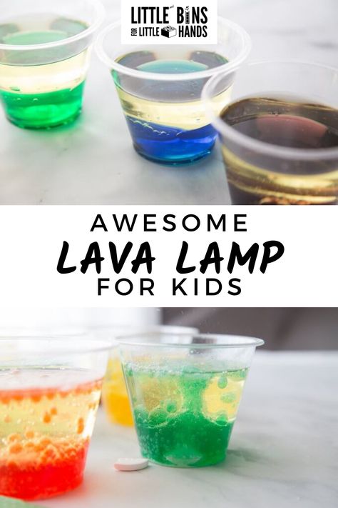 School Age Experiments, Kids Lava Lamp Experiment, Monster Lava Lamp, Floor Is Lava Activities, Easy Kids Science Experiments At Home, Science Experiments For 2nd Graders, Science Experiments For Kindergarteners, Mini Lava Lamps Diy, Easy Diy Science Experiments For Kids