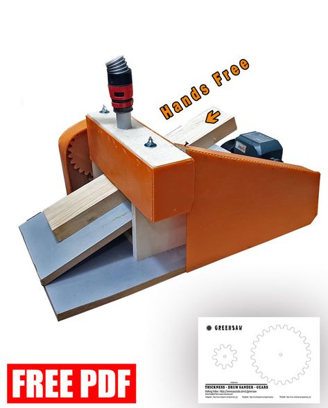 Drum Sander Motorized Feed Mechanizm Thickness Sander, Gear Template, Wood Vise, Chisel Sharpening, Drum Sander, Sanding Blocks, Bench Grinder, Push And Pull, Blade Sharpening