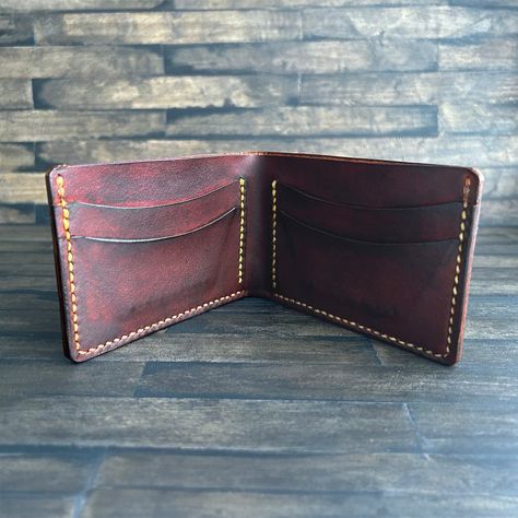 Leather Bifold Wallet Pattern - PDF SVG LASER Easy Wallet Pattern, Diy Leather Wallet Pattern, Bifold Wallet Pattern, Leather Patterns Templates, Simple Wallet, Leather Wallet Pattern, Laser Files, Leather Making, Simple Leather