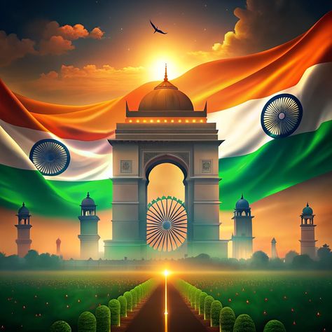 India's Independence Day is celebrated on August 15th. This day commemorates India's independence from British rule in 1947. It's a significant national holiday, marked by flag-raising ceremonies, parades, and cultural events. The Prime Minister of India typically addresses the nation from the Red Fort in Delhi, highlighting achievements and future goals. The day is celebrated with a sense of pride and patriotism across the country, featuring various activities including cultural performances, p 15 Agustus India Poster, 78 Independence Day India, 78 Independence Day, August 15 Independence Day Poster, Independent Day Images, Independence Day India Poster, 15 August Independence Day Posters, 15 August Independence Day Photo, 15 August Poster