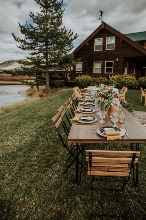 Mountain Reception, Sawtooth Mountains, Small Backyard Wedding, Elopement Reception, Cabin Wedding, Idaho Wedding, Camp Wedding, Montana Wedding, Colorado Elopement