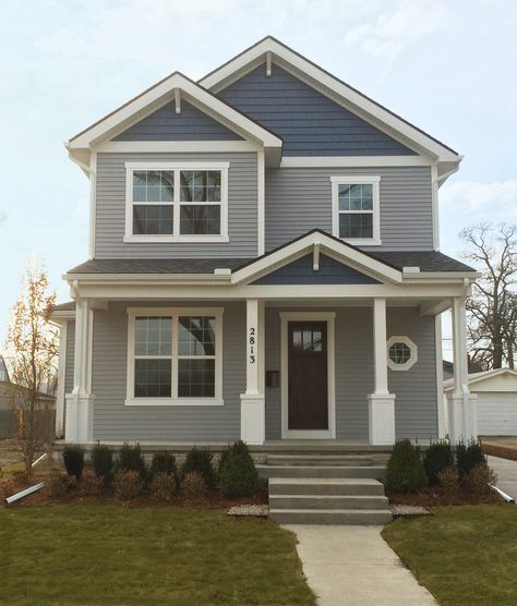 The Kirkwood| Recently finished this Kirkwood on Kenmore Road in Berkley. #theadleradvantage House Exterior Normal, Suburbs House, Cozy Small House Exterior, Downtown House, American Home, Small American House, Family Homes, Small Suburban House, Simple House Exterior