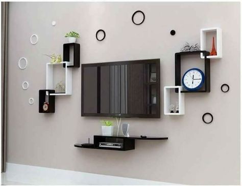 Tv Unit Furniture Design, Modern Tv Wall Units, Tv Unit Decor, Floating Shelf Decor, Tv Unit Interior Design, Modern Tv Wall, Wall Tv Unit Design, Living Room Tv Unit Designs, Living Room Tv Unit