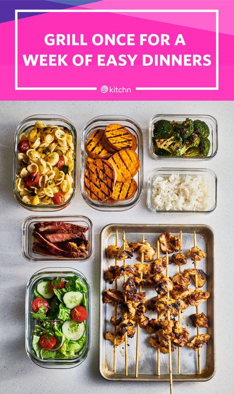 Post Image Grill Meal Prep, Meals For The Grill, Batch Meal Prep, Grilled Cabbage Wedges, A Week Of Dinners, Prep Ahead Meals, Brunch Egg Dishes, Week Of Dinners, Veggies Grilled