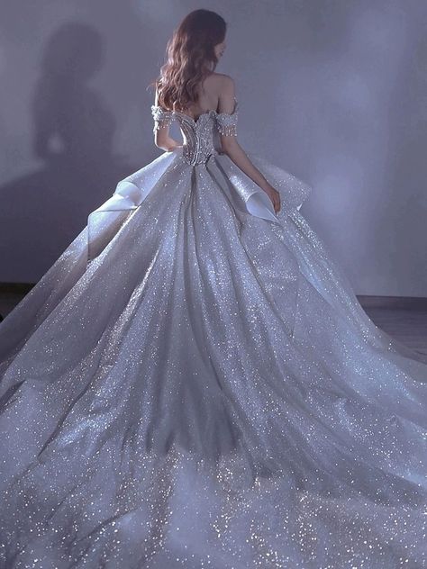 Fairy Tale Princess Wedding Dress, Ice Queen Wedding Dress, Grey Ball Gown, French Bride, Luxury Palace, Wedding Dress For Women, Sky Wedding, Queen Wedding Dress, Grey Wedding Dress