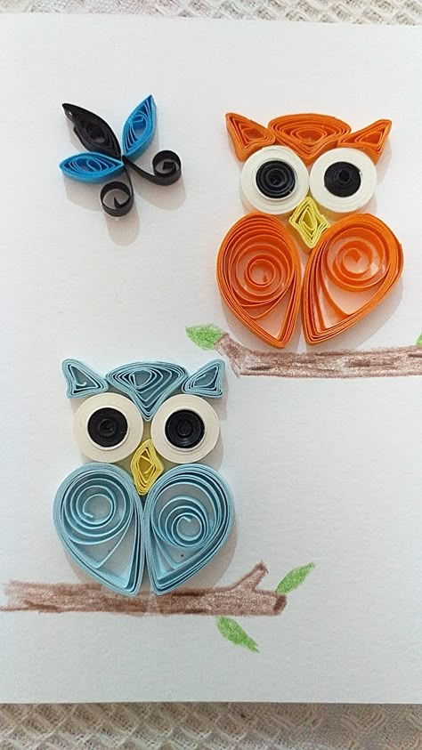 Simple Paper Quilling Ideas, Quilling Birds Easy, Quilling Animals Easy, Quiling Paper Art Easy, Quiling Paper Ideas, Easy Quilling For Beginners, Quilling Art For Beginners, Advanced Quilling, Quilling Ideas For Beginners