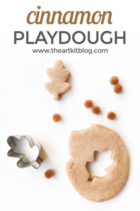 We've been making all sorts of naturally scented playdough lately and recently whipped up a batch of yummy smelling cinnamon playdough. Oh, it smells SO good! You know how much we love our homemade playdough (especially scented with essential oils or spices)! via @theartkit Cinnamon Scented Playdough, Homemade Cinnamon Playdough, Christmas Playdough Recipe, How To Make Playdough, Cinnamon Playdough Recipe, Cinnamon Playdough, How To Make Playdoh, Easy Playdough, Scented Playdough