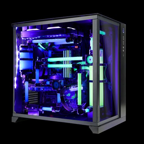 Liquid Cooling Pc, Water Cooled Pc, Liquid Cooled Pc, Gaming Pc Set, Custom Gaming Computer, Star Wars Birthday Cake, Pc Building, Gamer Office, Pc Builds