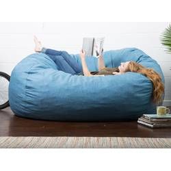 Big Joe Lux Bean Bag Sofa Extra Large Bean Bag, Work From Home Fashion, Comfy Things, Lazy Bag, Big Bean Bags, Brown Accent Chair, Large Bean Bag Chairs, Warehouse Living, Egg Chairs