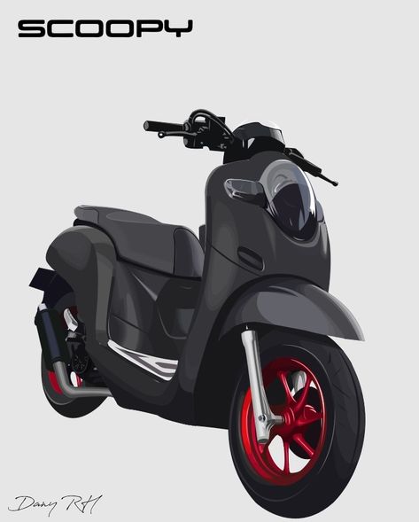 Edited by Photoshop Honda Scoopy Scoopy Honda, Vector Motor, Motor Modif, Motorcycle Humor, Honda Scoopy, Honda Scooters, Car Drift, Boy Post, Cool Nike Wallpapers