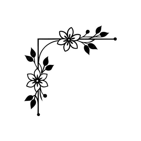 A lineart floral corner border wedding clebration design vector | Premium AI-generated vector Floral Scroll Design, Corner Vector Design, Floral Corner Border Design, Floral Corner Border, Flower Border Png, Corner Border, Corner Borders, Vector Border, Stickers Design