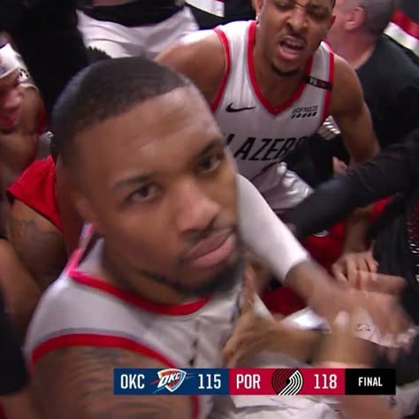 House of Highlights on Instagram: “DAMIAN LILLARD GAME WINNER SENDS THE THUNDER HOME. 🤯🤯🤯🤯🤯🤯🤯” Damian Lillard Buzzer Beater, Pfps For Instagram, Nba Funny Moments, Nba Pfp, Highlights On Instagram, Bronx Rappers, Nba Funny, Basketball Players Nba, Nba Memes