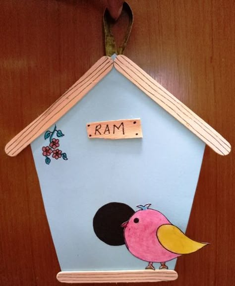 Bird House Preschool Bird House Craft, Craft Bird House, Bird House Craft Preschool, Birdhouse Crafts For Kids, Bird House Craft For Kids, Birds Crafts Preschool, House Craft Preschool, Bird House Craft, Bird Crafts For Kids