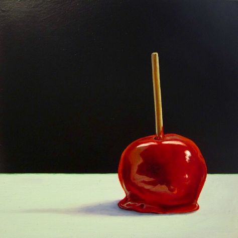 Paintings Realism, Realism Still Life, Munch Art, Food Paintings, Candy Drawing, Whimsy Art, Cartoon Food, Apple Painting, Apple Art