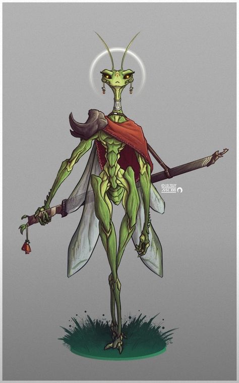 Bug Characters Design, Beetle Person Character Design, Mantis Character Design, Insect Character Design, Insect People, Mantis Character, Bug People, Bug Art, Alien Concept Art