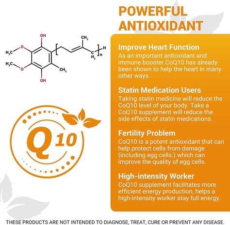 Ubiquinol CoQ10 600mg Softgels - Active Form of CoQ10 Plus Vitamin E & Omega 3 6 9 - Advanced Antioxidant Coenzyme Q10 Supplement for Heart & Brain (60 Count, Pack of 1) : Amazon.co.uk: Health & Personal Care Coq10 Supplements, Fertility Problems, Heart Brain, Heart Function, Product Presentation, Coenzyme Q10, Healthier You, Omega 3, Vitamin E