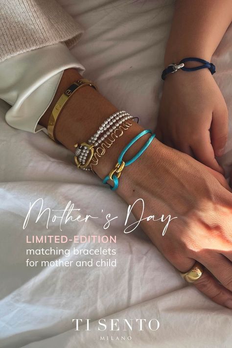 Limited-edition matching bracelets for mother and child. Gift her a matching bond bracelet to celebrate your love. Mother's Day Gift Heart Charm Bracelet, Mother's Day Silver Bracelet With Heart Pendant, Mother's Day Heart Pendant Bracelet, Personalized Mother's Day Heart Charm Bracelet, Healthy Hairstyles, Personalized Mother's Day Bangle Charm Bracelet, Girls Jeans Fashion, Yoga Abs, Goth Baby Clothes