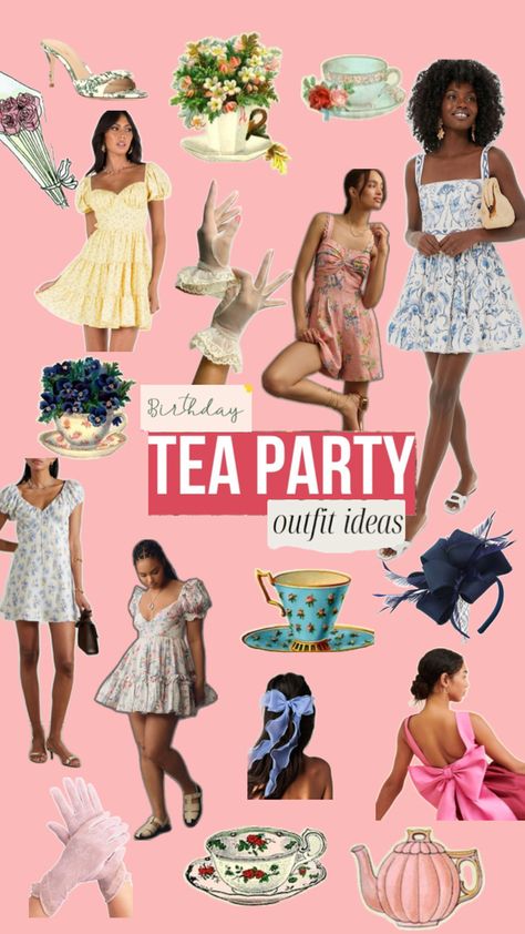 Tea Party Birthday Outfit, Tea Party Outfit Ideas, Tea Party Outfit, Party Outfit Ideas, Tea Party Birthday, 18th Birthday, Clothing Ideas, Party Birthday, Birthday Outfit