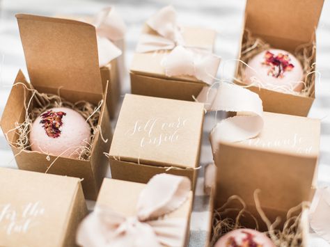 Homemade Bath Bombs :: Rhiannon Bosse :: Michigan Wedding Planner Bath Bomb Package Ideas, Natural Product Packaging, Bath Bomb Packaging, Bath Boms, Gift Baskets For Women, Homemade Bath, Bath Bomb Molds, Bath Ball, Dried Rose Petals