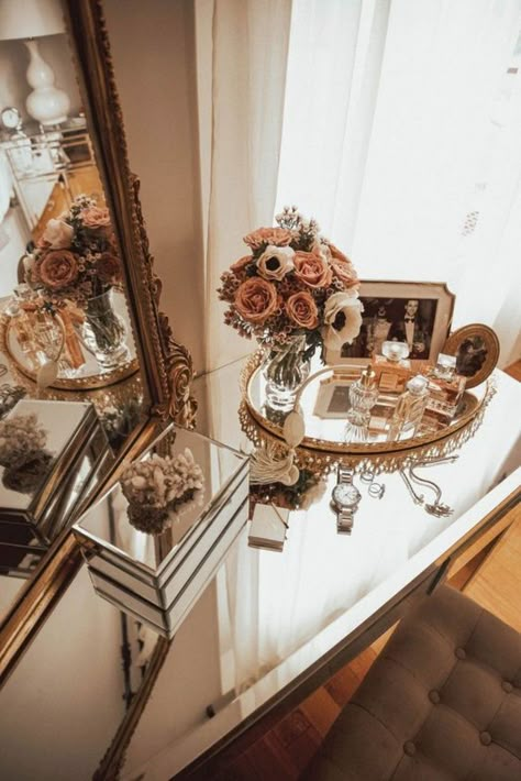 In the details: 6 places to style your home for a happy life — The Decorista Smart Tiles, Vanity Decor, Room Transformation, Boho Home, A Mirror, Beauty Room, Cool Rooms, Makeup Vanity, My New Room