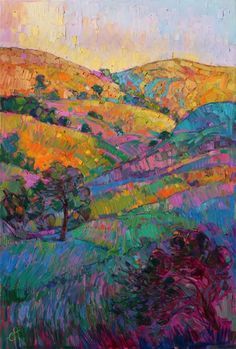 landscape Erin Hanson, Contemporary Impressionism, Modern Impressionism, Landscape Designs, Impressionism Art, Art Et Illustration, Painting Landscape, Impressionist Paintings, Impressionist Art