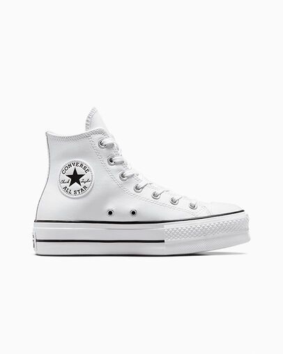 White Chuck Taylor Converse, Preppy White Shoes, Shoe Inspo Converse, Chunk Taylor Converse, Chuck Taylors Platform, Whote Shoes, White Chucks Outfit, Platform Converse White, Cute White Converse