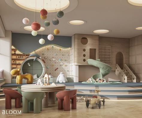 Playing Room Design - Project - Evermotion Playing Room Design, Interior Playground, Clinic Waiting Room, School Lunchbox Ideas, Art Montessori, Playing Room, Playground Indoor, Kindergarten Interior, Circu Magical Furniture