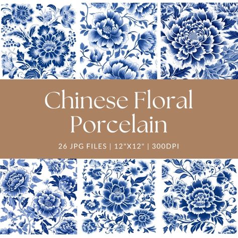 Chinese Floral Porcelain Patterns Chinese Porcelain Pattern, Porcelain Texture, Porcelain Pattern, Personalised Wedding Cards, Digital Organization, Cellphone Case, Personal Celebration, Digital Patterns, Design For Home