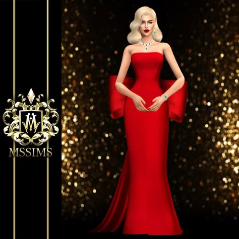 Barbie Sims, Red Fancy Dress, Crazy Dresses, Sims 4 Cas Mods, Dark Red Dresses, Pelo Sims, Prom Decor, Sims 4 Game Mods, Tumblr Sims 4