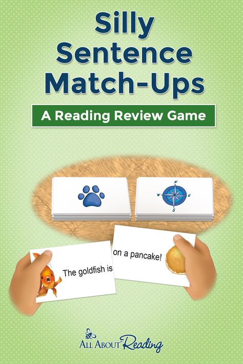 A snake on a pancake? An elephant in a tractor? In this game, your child will make silly sentences about animals in strange places. Get ready for some silly match-ups! Reading Review Games, Classical School, All About Spelling, Games For Learning, Improve Reading Skills, Kinesthetic Learning, Silly Sentences, Preschool Reading, Reading Review