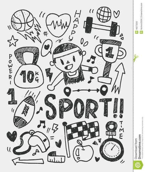 Illustration about Sport elements doodles hand drawn line icon,eps10,vector illustration file. Illustration of background, symbol, competition - 48273220 Running Doodles, Sports Doodles, Doodles Hand, File Illustration, Sports Drawings, Cute Easy Doodles, Easy Doodle Art, 2024 Christmas, Doodle Designs