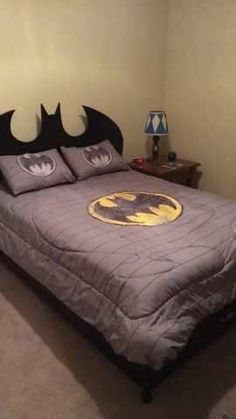 Superhero Bed, Batman Furniture, Batman Bed, Batman Bedroom, Batman Wall Art, Batman Room, Boys Bedding Sets