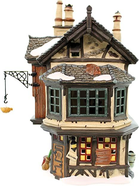 Amazon.com: Department 56 A Christmas Carol Village Ebenezer Scrooge's House 5658490 New : Home & Kitchen Christmas Carol Ghosts, Dept 56 Dickens Village, Christmas Village Accessories, Ebenezer Scrooge, Sims 4 House Building, Dickens Village, A Christmas Carol, Light Building, Halloween Trees