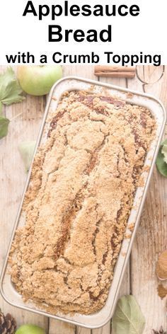 Recipe Using Applesauce, Easy Applesauce, Applesauce Bread, Apple Sauce Recipes, Applesauce Cake, Homemade Applesauce, Fruit Bread, Cinnamon Bread, Quick Bread Recipes