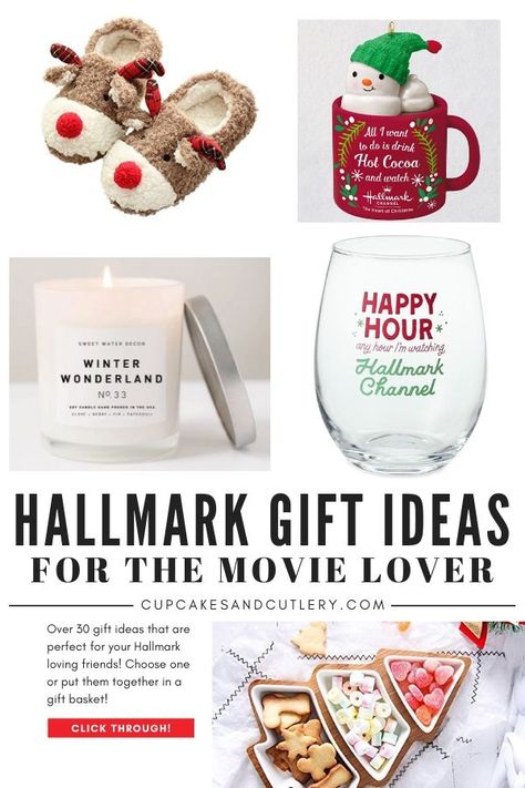 Gifts For Hallmark Movie Lovers, Hallmark Movie Watching Kit, Hallmark Christmas Movie Party, Christmas Movie Party Ideas, Hallmark Gifts, Christmas Movie Party, Movie Gift Ideas, Movie Party Ideas, Movie Basket Gift