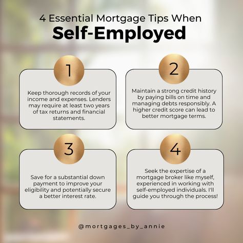 Self-employed and dreaming of homeownership in Canada? 🇨🇦 These mortgage tips are your golden ticket to success! Organize those finances, supercharge your credit score, plan that down payment, and let me help you navigate the journey! #MortgagesForSelfEmployed #HomeownershipGoals #YourMortgagePartner 2024 Blessings, Mortgage Quotes, Mortgage Humor, Business Acumen, Mortgage Broker, Mortgage Tips, Golden Ticket, Daylight Savings, Debt Management