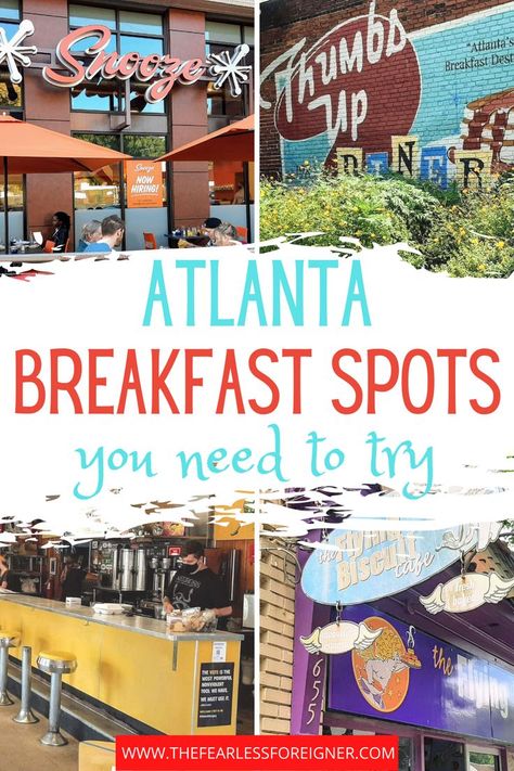 breakfast restaurants in Atlanta Things To Do In Atlanta Georgia, Comfort Breakfast, Places In Atlanta, Atlanta Breakfast, Atlanta Brunch, Atlanta Trip, Atlanta Nightlife, Atlanta Map, Georgia Travel Guide