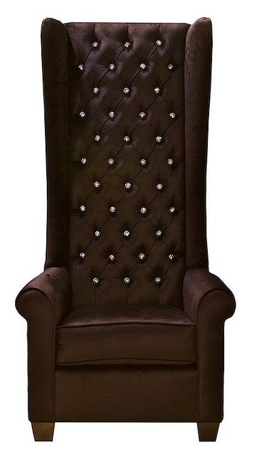 8030 TALL BROWN WINGBACK CHAIR WITH SWAROVSKI CRYSTALS by DRG Furnishings (424) 245 4503, via Flickr Victorian Chairs, Couples Chair, King Chair, Wingback Accent Chair, Chic Chair, Corner Sofa Bed, Bedroom Decor Design, Beautiful Sofas, Box Bed