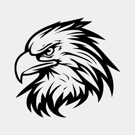 Eagle Sports Logo, Eagles Logo Design, Eagle Graphic Design, Eagle Logo Symbols, Eagle Face Drawing, Eagle Drawing Tattoo, Eagle Art Draw, Eagle Logo Design Graphics, Eagle Head Drawing