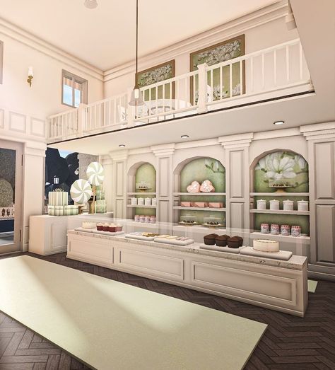 Top 100 Bloxburg Builds From The Best Creators Kitchen In Bloxburg Ideas, City Builds Bloxburg, Bloxburg Cafe Exterior Layout, Places To Build In Bloxburg, Bloxburg Fancy Restaurant Ideas, Restaurant Ideas Bloxburg, Fun Bloxburg Builds, Bar In Bloxburg, Wall Decor Decals Bloxburg