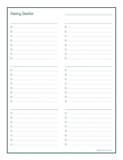 Free Printable: Editable Blank Checklist | The Nesting Effect Noteful Templates, Family Free Printable, Packing Checklist Template, Blank Checklist, Free Family Printables, Moving Planner, Family Printables, Surf Room, Packing Travel