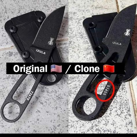 Original Esee Izula 🇺🇸 vs Izula Clone 🇨🇳 #country #countrylife #countrystyle #edc #everydaycarry #edcarry #knives #knivesofinstgram #kniveslovers #knife #knifelovers #bushcraft #woodsman #primitiveskills #bushcraftknife #madeinUSA #eseeknives #eseeizula #cloneknife #chineseknife Esee Izula, Bushcraft Knives, April 7, Everyday Carry, Country Life, Bushcraft, Country Style, The Originals, On Instagram